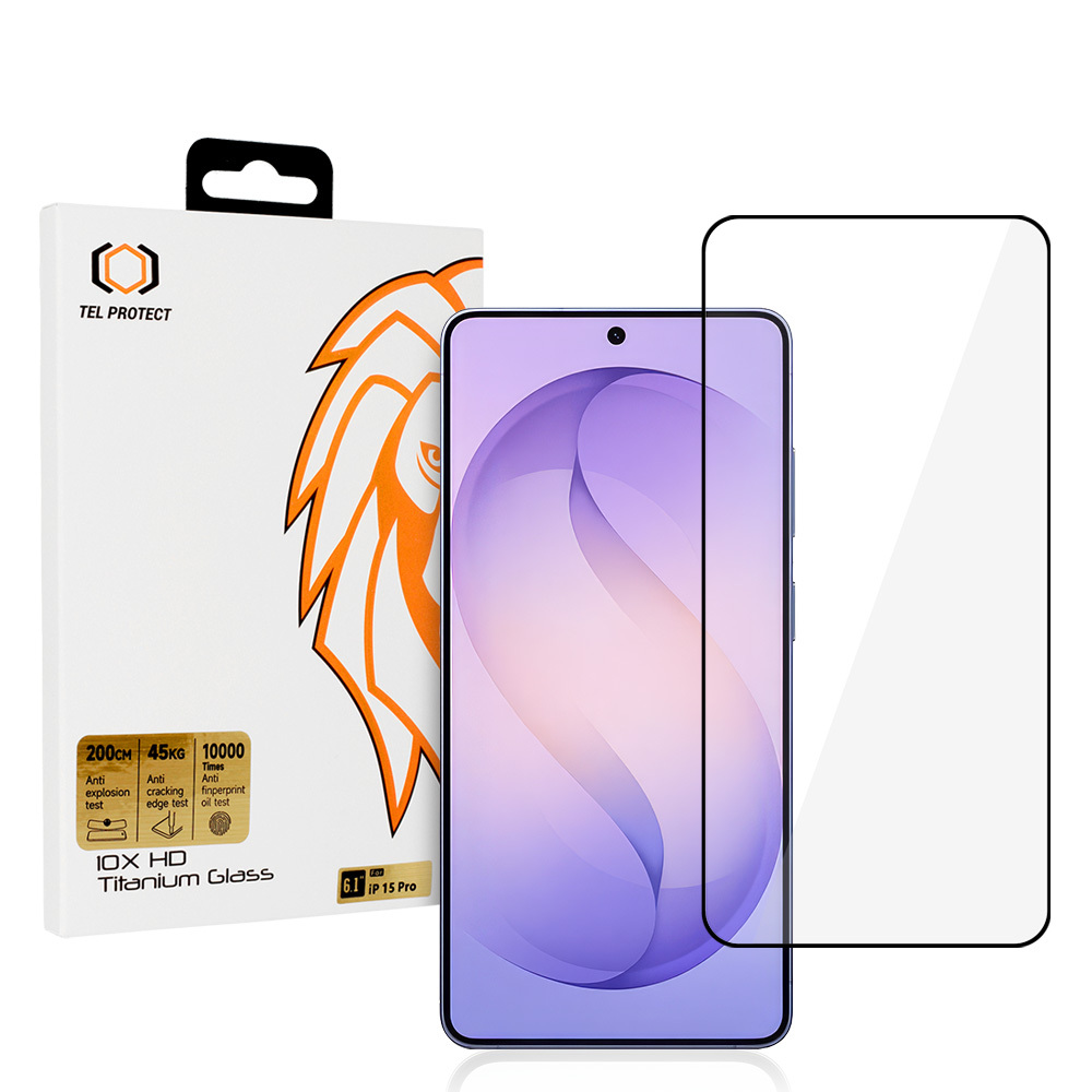 Tel Protect 10X HD Titanium rūdīts stikls priekš Samsung Galaxy S26 Ultra ar pirkstu nospiedumu atbloķēšanu
