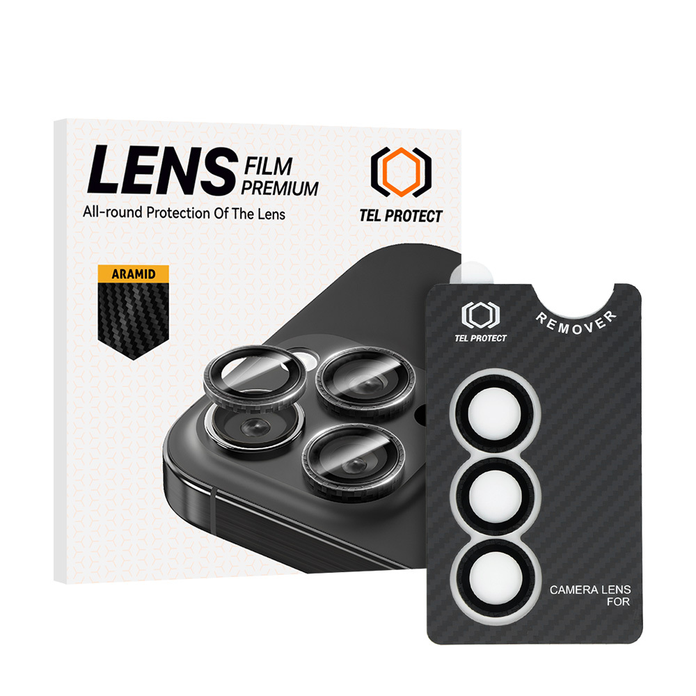 Rūdīts stikls Tel Protect 3D Lens Aramid Series on camera priekš Samsung Galaxy S26 Plus (lēca 3 gab.)