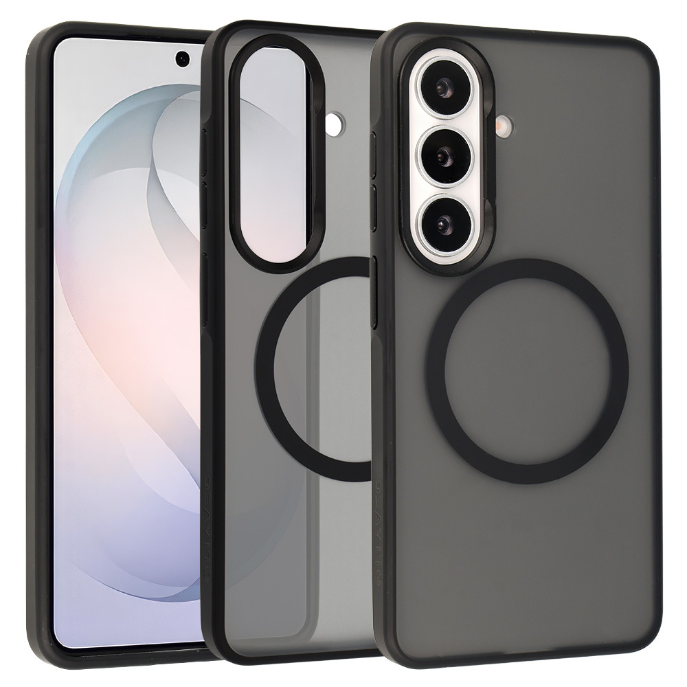 Liavec Soft Maciņš Metal Frame for Samsung Galaxy S26 melns