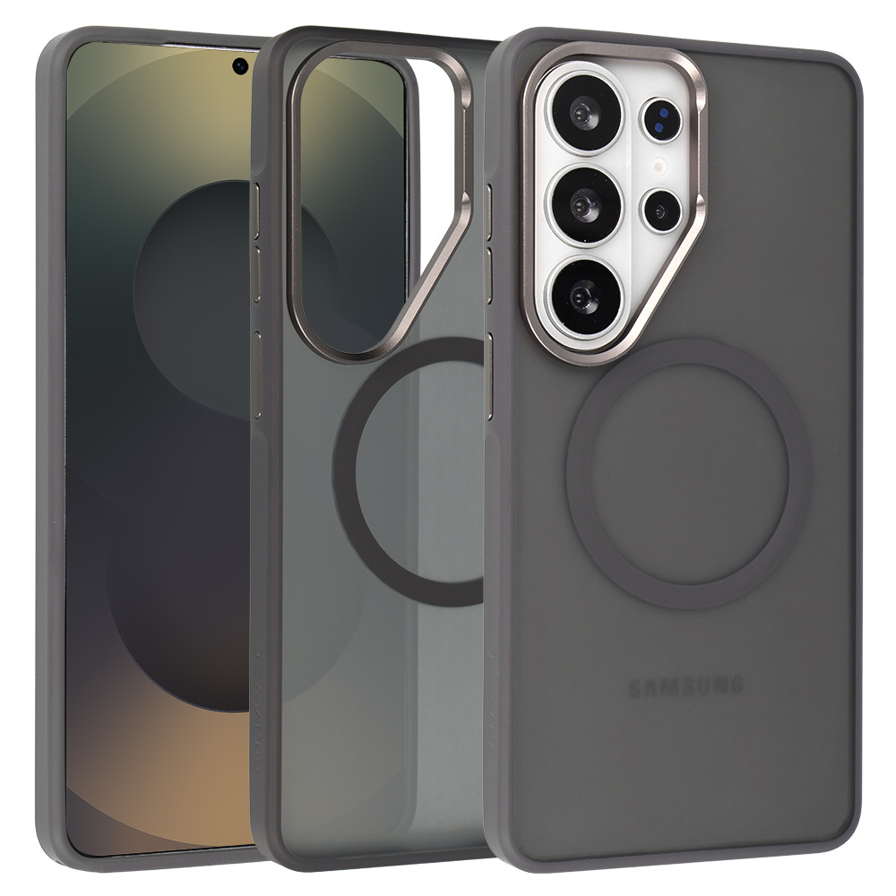 Liavec Soft Maciņš Metal Frame for Samsung Galaxy S26 Ultra pelēks