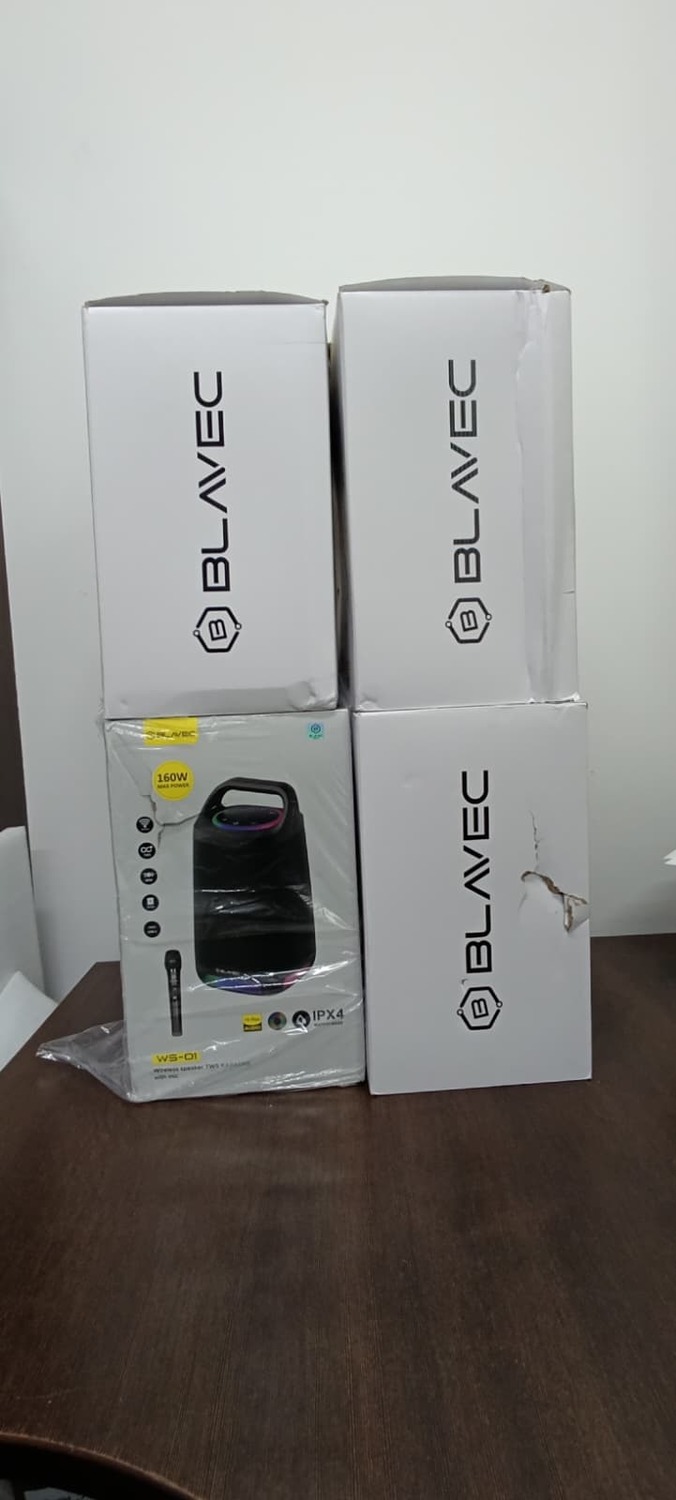 Blavec Portable Bluetooth Speaker TWS WS-01 Karaoke - 160W with microphone (WS01-MB) black (damaged packaging)