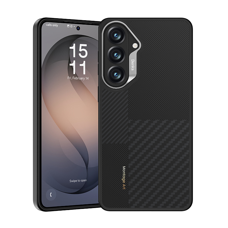 Benks Montage Magnetic Armor Pro Kevlar maciņš metāla rāmis 600D+1500D L048 priekš Samsung Galaxy S26 melns