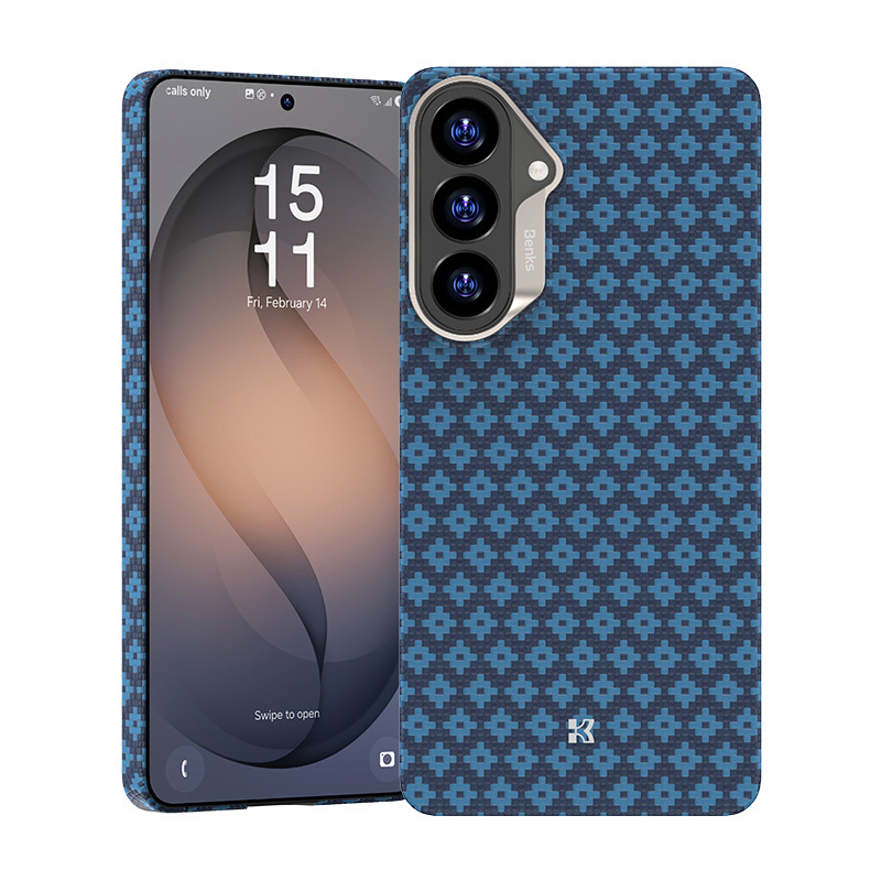 Benks Magnetic Armor Air Grid Kevlar maciņš metāla rāmis 600D A048 priekš Samsung Galaxy S26 zils