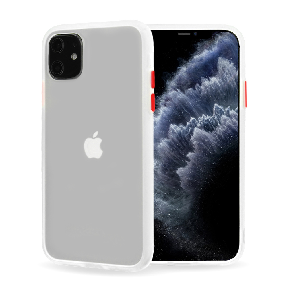 Vennus Color Button Bumper viedtālruņa apvalks Iphone 6/6S caurspīdīgs