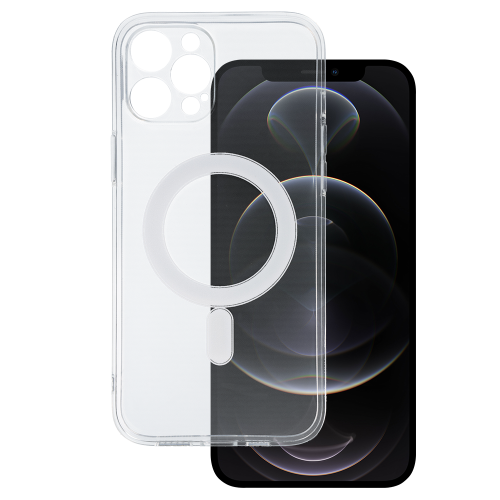 TEL PROTECT MagSilicone viedtālruņa apvalks Iphone 12 Pro Max caurspīdīgs