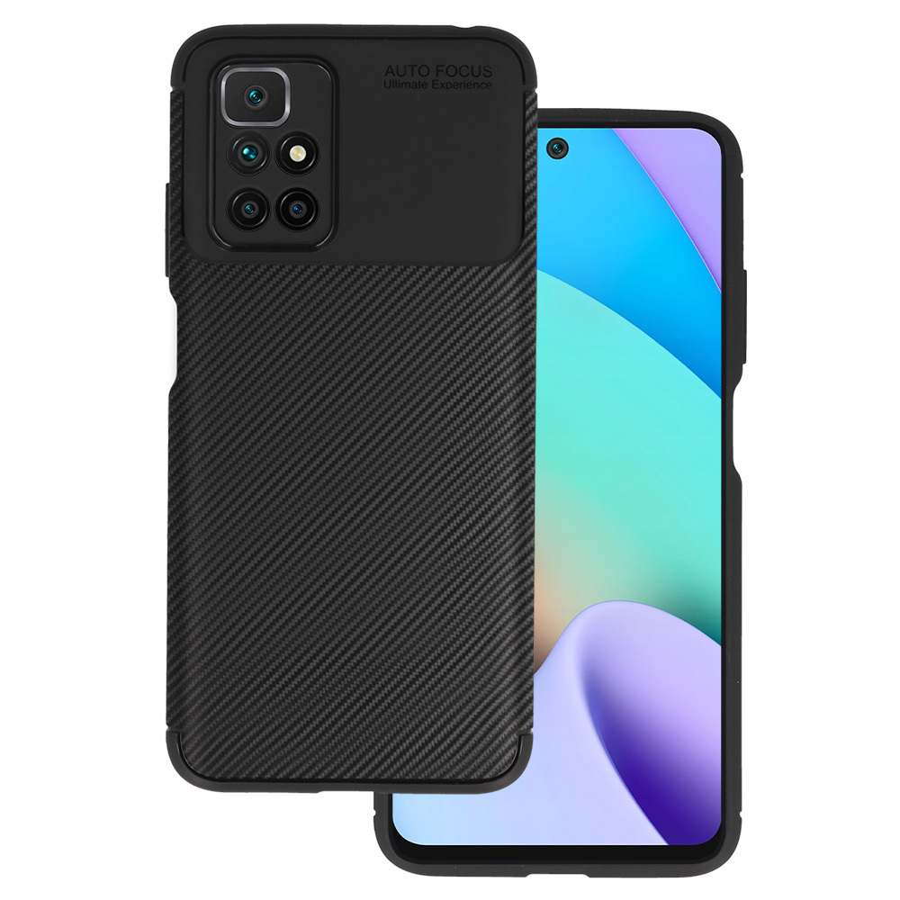 Vennus Carbon Elite viedtālruņa apvalks Xiaomi Redmi 10 melns