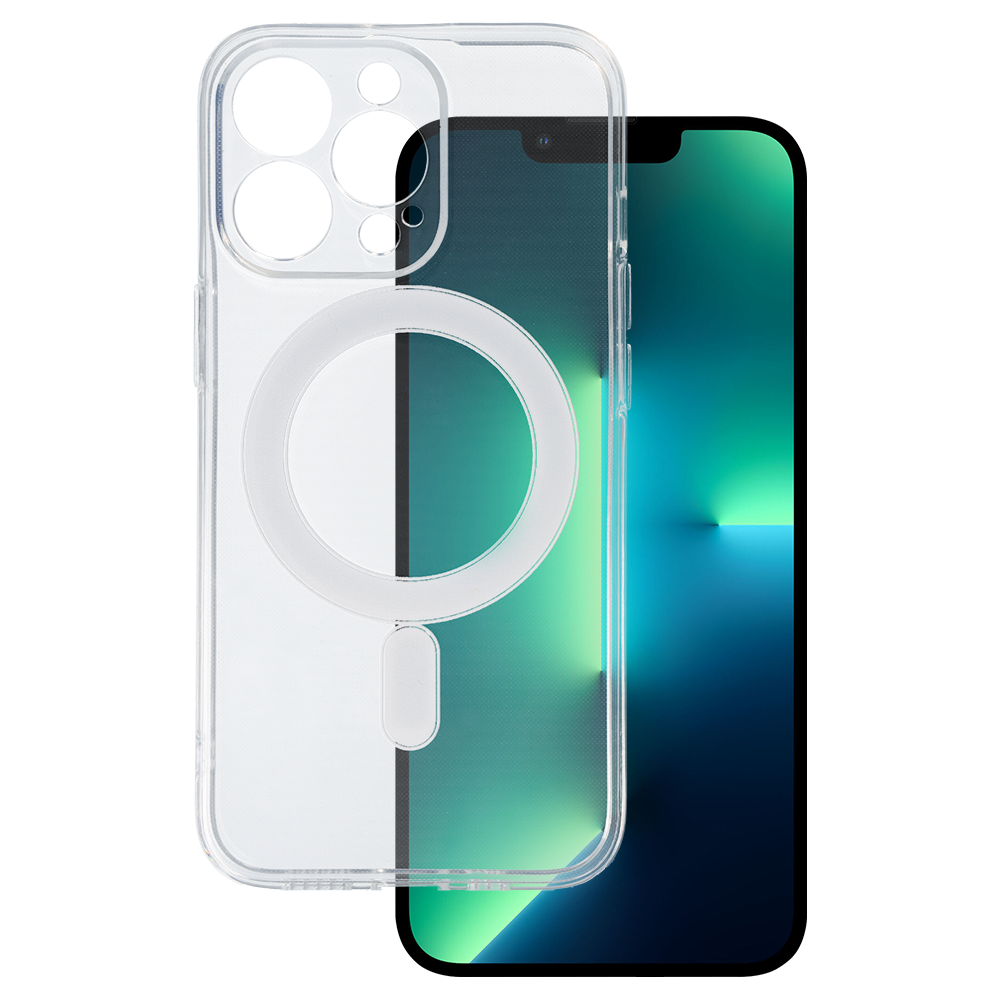 TEL PROTECT MagSilicone viedtālruņa apvalks Iphone 13 Pro Max caurspīdīgs