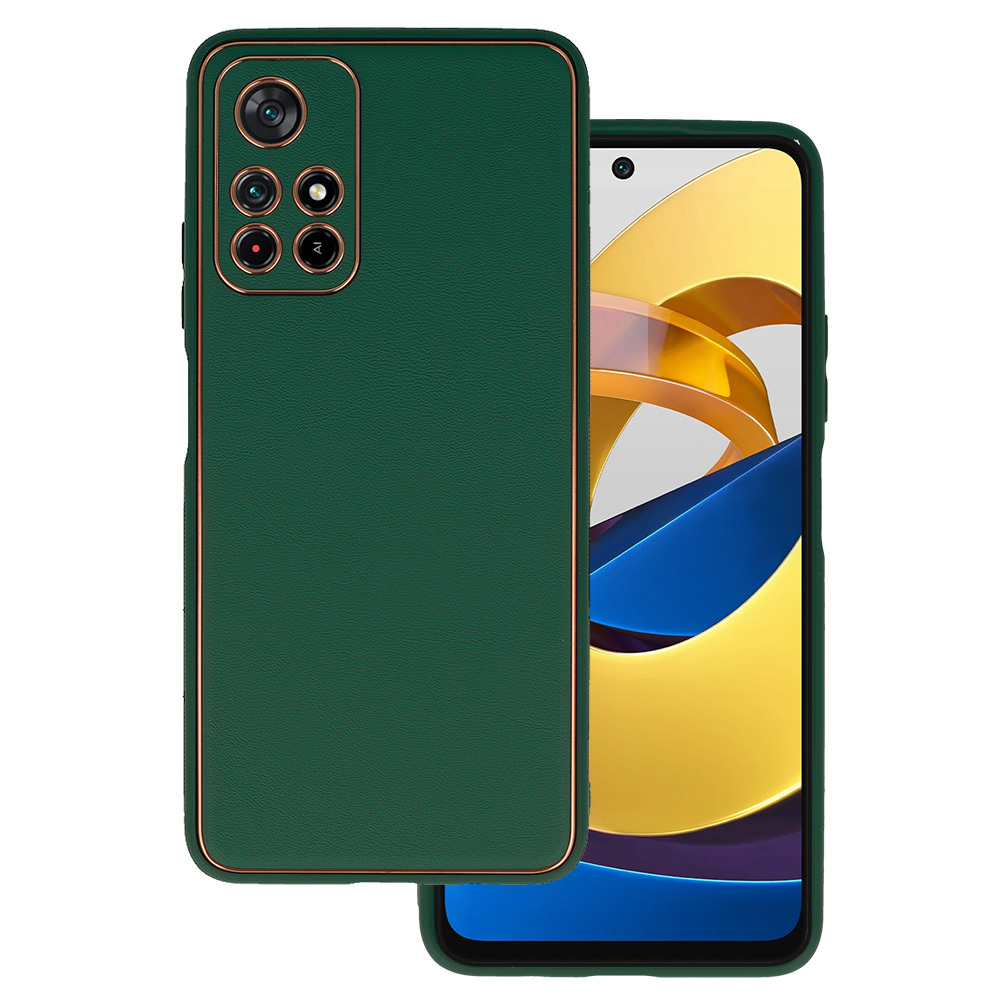TEL PROTECT Luxury viedtālruņa apvalks Xiaomi Redmi Note 11 5G/Note 11S 5G/Poco M4 Pro 5G tumši zaļš