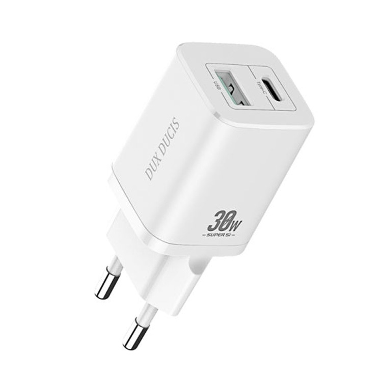 Зарядное устройство Dux Ducis C80 Super Si - USB + Type C - PD 30W QC 3.0 18W 3A белый