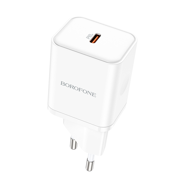 Borofone Sienas lādētājs BN6 Field - Type C - QC 3.0 PD 20W balts