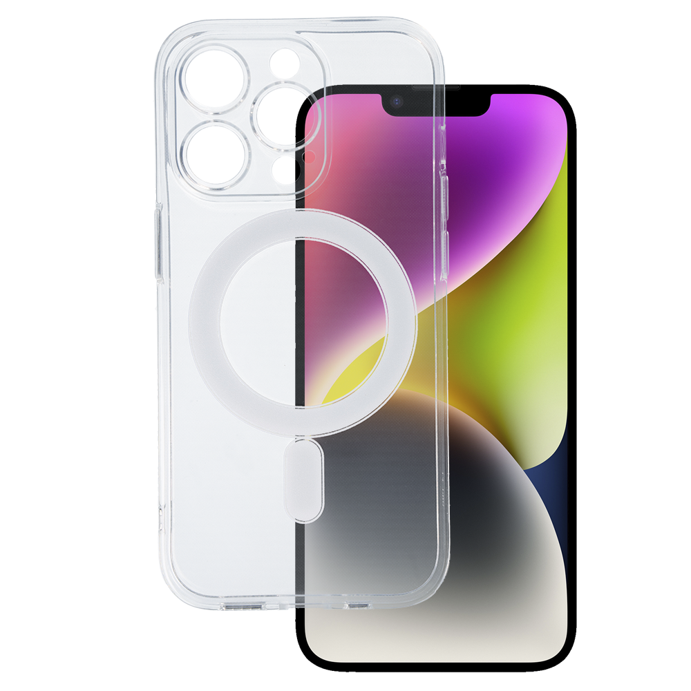 Tel Protect MagSilicone maciņš iPhone 14 Pro caurspīdīgs