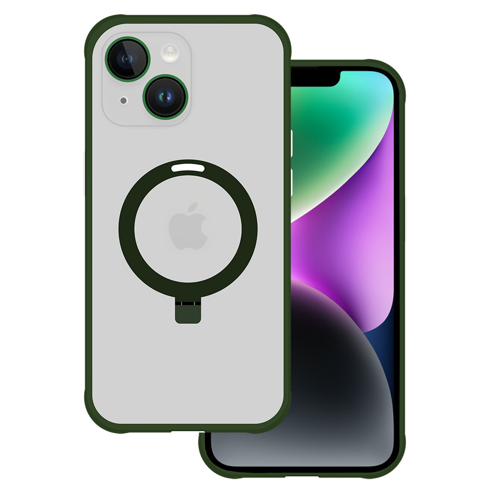 Tel Protect Maģiskais Magnētiskais Viedtālruņa apvalks ar statīvu Iphone 13 zaļš