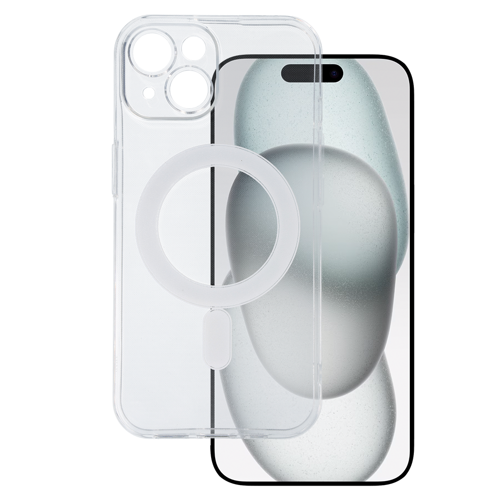 TEL PROTECT MagSilicone Caurspīdīgs Viedtālruņa apvalks Iphone 15