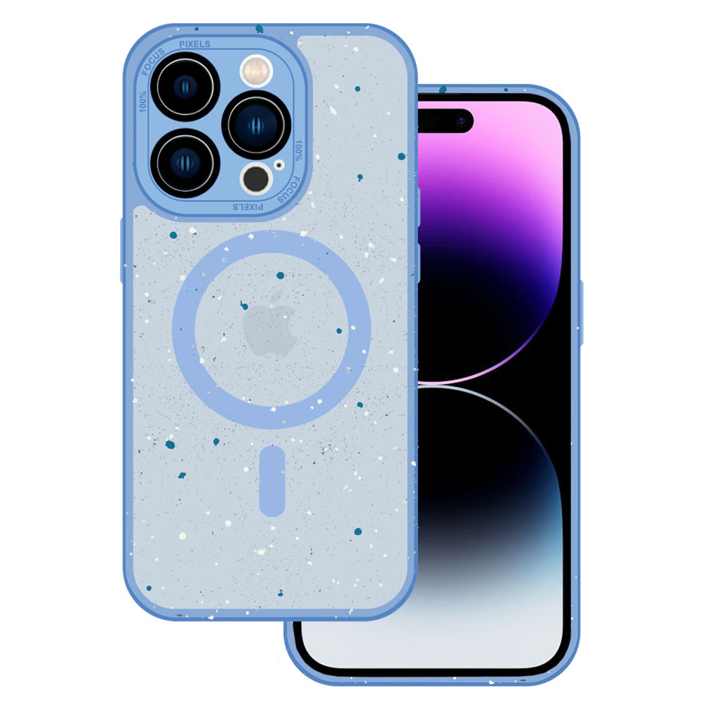 Tel Protect Magnētiskais Splash matētais viedtālruņa apvalks Iphone 15 Pro Max (m) - gaiši zils