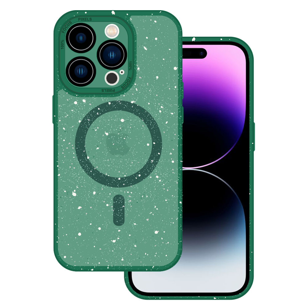 Tel Protect Magnētiskais Splash matētais viedtālruņa apvalks Iphone 15 Pro Max (m) - zaļš