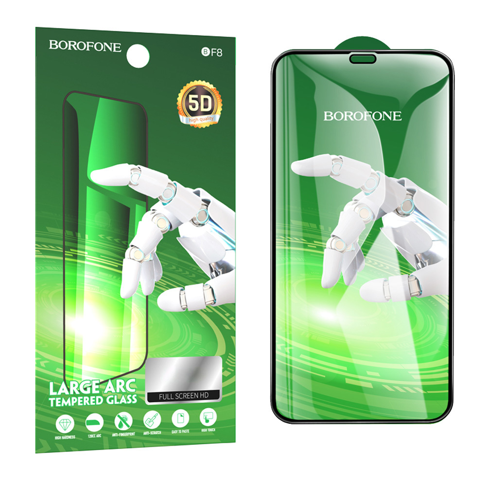 Borofone BF8 Diamond Armor 5D rūdīts stikls iPhone 14 Pro (10 gab. komplekts)