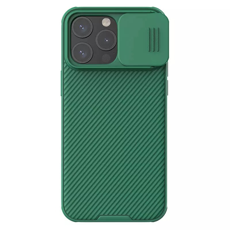Nillkin CamShield Pro PC+TPU apvalks viedtālrunim Iphone 15 Pro Max zaļš