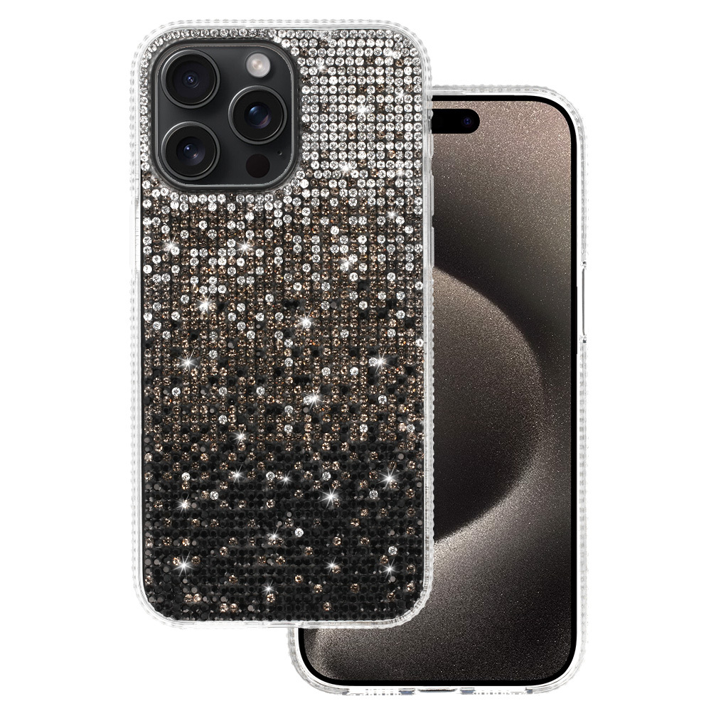 Viedtālruņa apvalks Tel Protect Diamantiskais iPhone 13 Pro Max melns