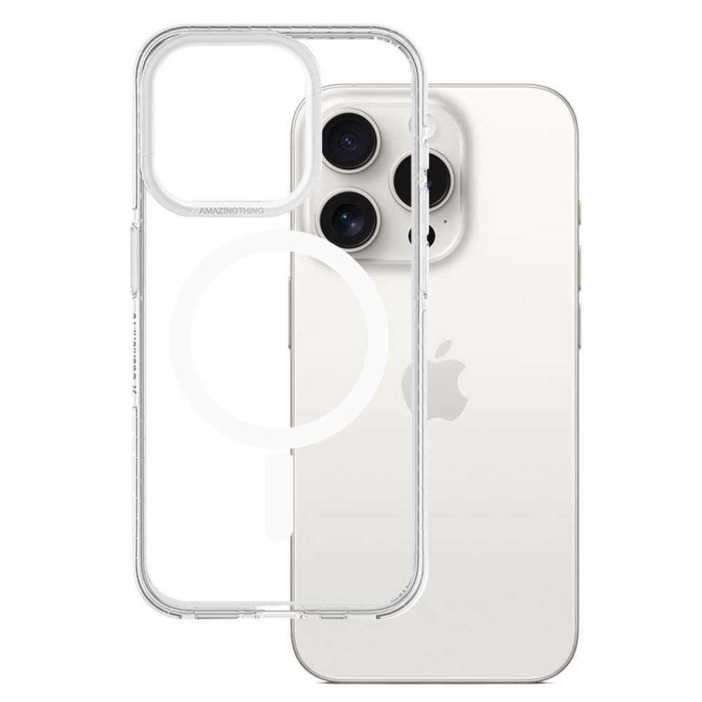 Amazing Thing Titan Pro Magnētiskais viedtālruņa apvalks 10FT IP156.7PTMCL Iphone 15 Pro Max caurspīdīgs
