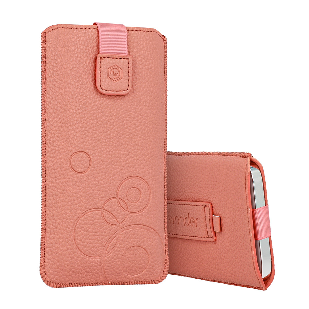 WONDER Deko Pouch Case (Size L) for Iphone 13 Mini/12 Mini/SE 2020/2022/7/8 peach