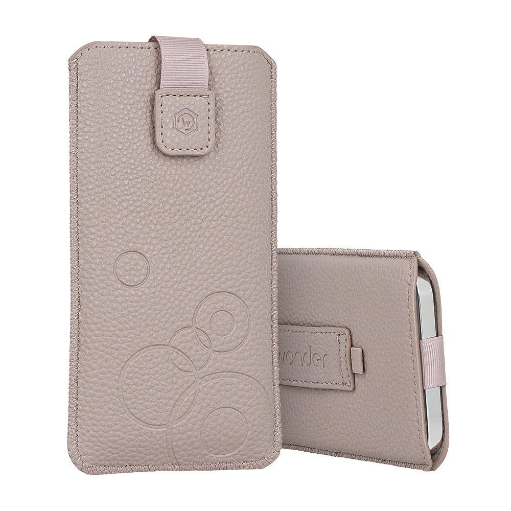 WONDER Deko viedtālruņa apvalks (Izmērs XXL) Samsung S25 Ultra/S24 Ultra/M35/M23/A16 5G/Xiaomi Redmi 14C kapučīno