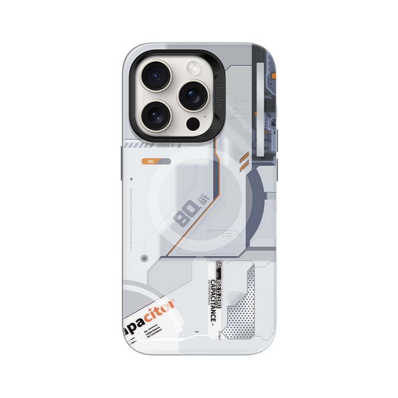 Benks Magnētiskais Mecha Series Viedtālruņa apvalks Iphone 15 Pro balts