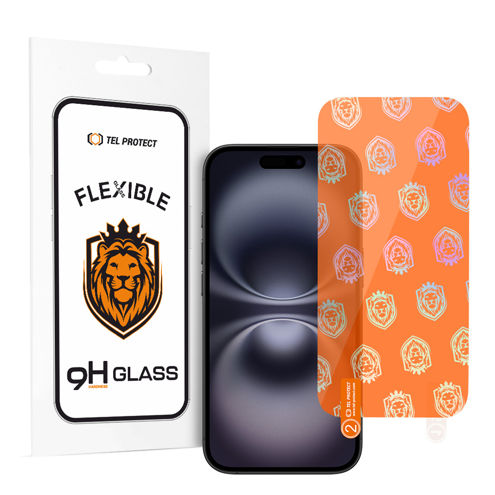 Tel Protect Best Flexible Hybrid rūdīts stikls iPhone 16 Plus