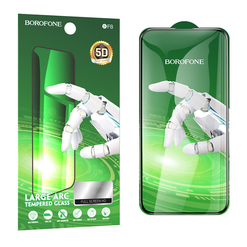 Borofone Rūdīts stikls BF8 Diamond Armor Full Screen 5D Large Arc priekš Iphone 16 Pro Max - 10 gabali