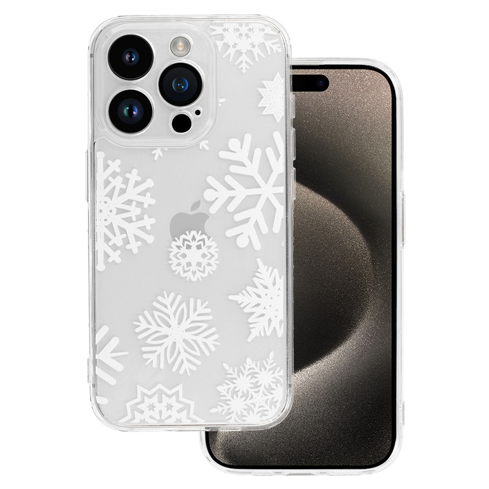 TEL PROTECT Ziemassvētku caurspīdīgs viedtālruņa apvalks Iphone 15 Pro Max Dizains 4