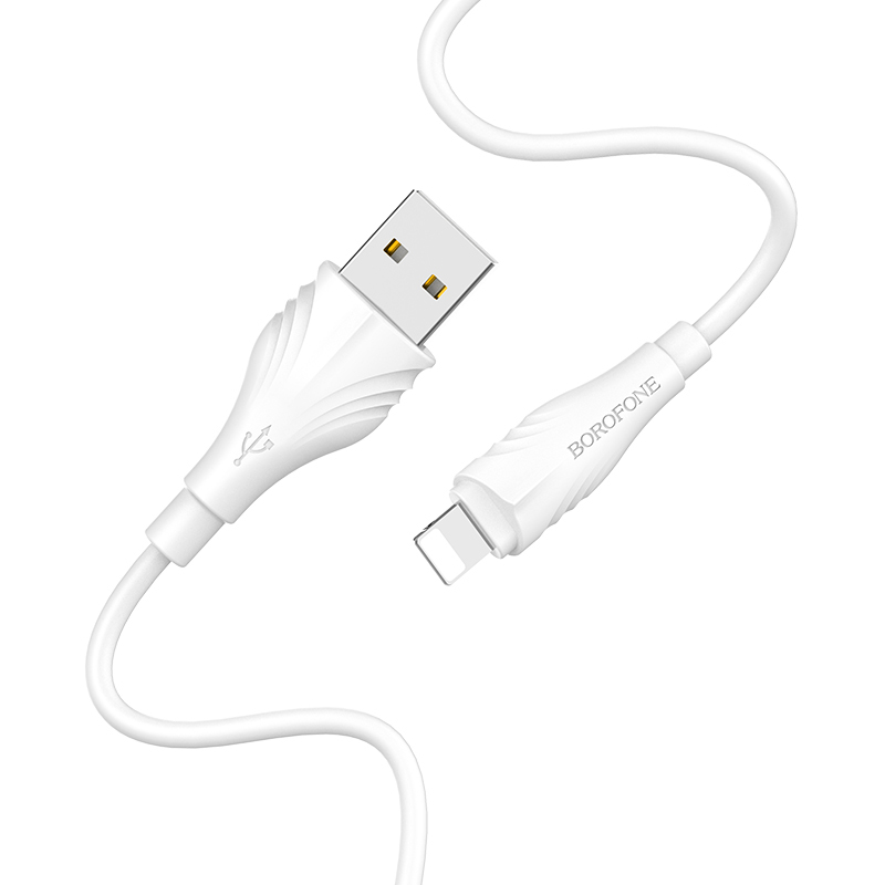 Borofone Kabelis BX18 Optimal - USB uz Lightning - 2A 1 metrs balta