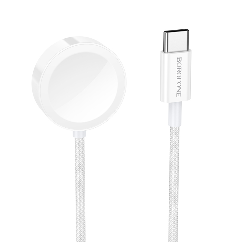 Borofone Wireless induction charger BQ37 Star 2,5W for iWatch 1-9, SE/SE2, Samsung Ultra/Ultra2 white