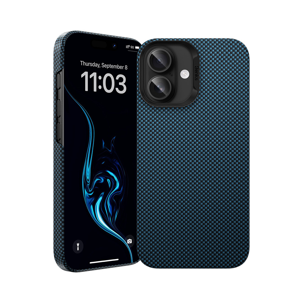 Benks Magnētiskais Armor Tint Kevlar 1000D (0064) Iphone 16 Plus zils