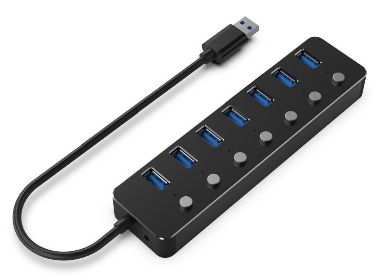 USB 3.0 centrmezgls 7 porti