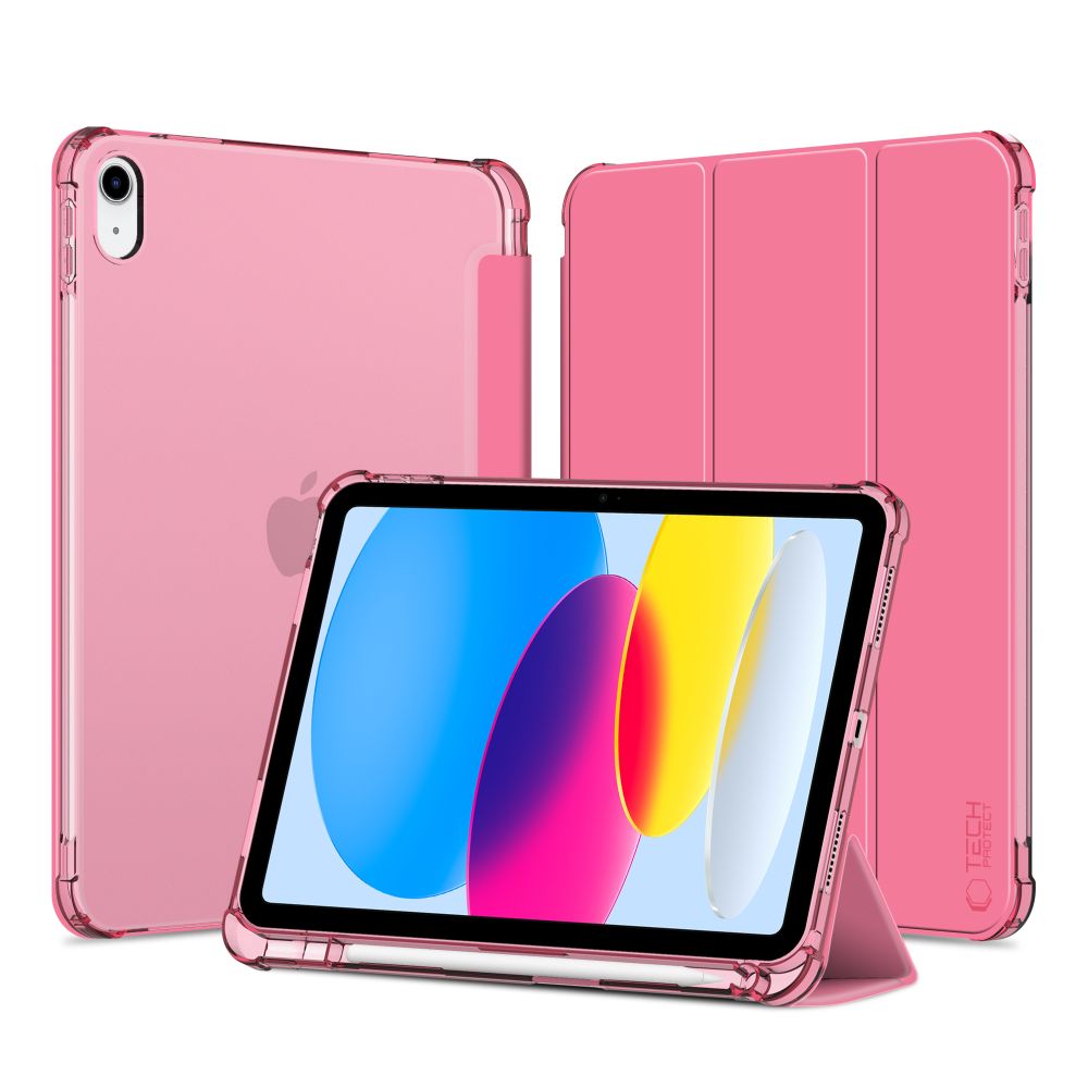 Tech-Protect SC Pen Hybrid apvalks iPad 10 / 2022 - rozā - caurspīdīgs