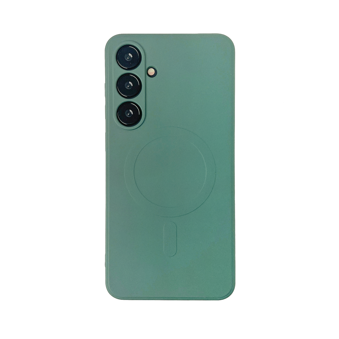 Чехол Wozinsky Liquid Silicone MagSafe для Samsung Galaxy S24 FE - зелёный