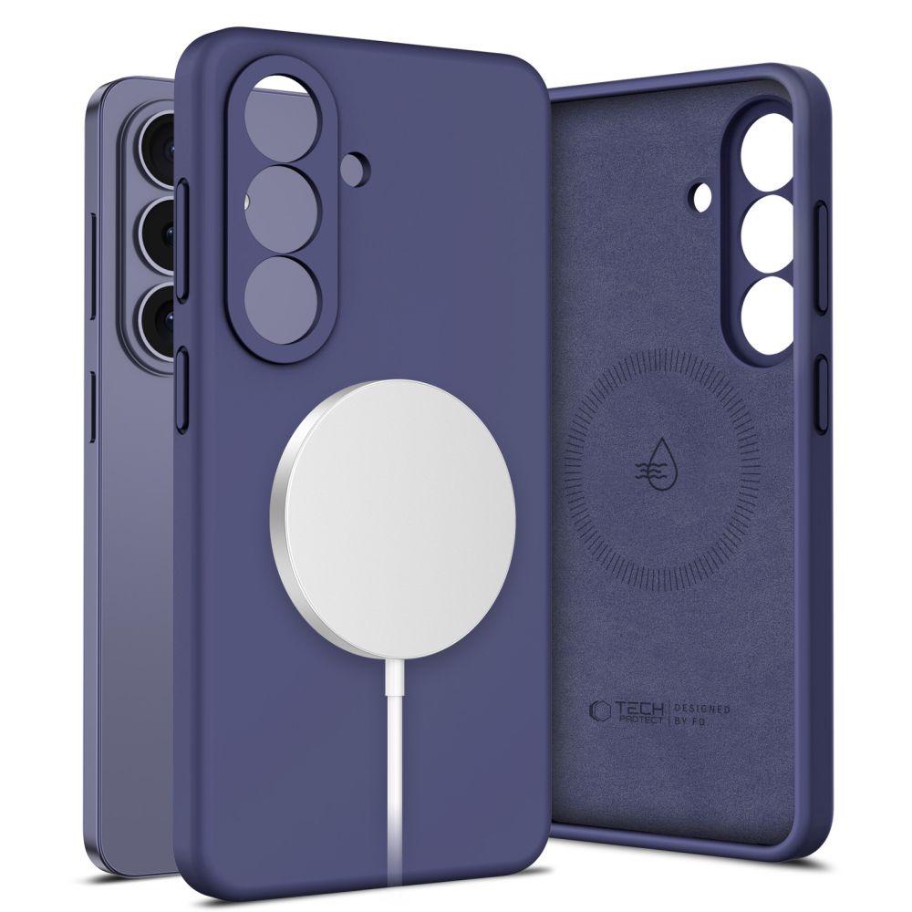 Tech-Protect Silicone MagSafe maciņš priekš Samsung Galaxy S26 - purpursarkans