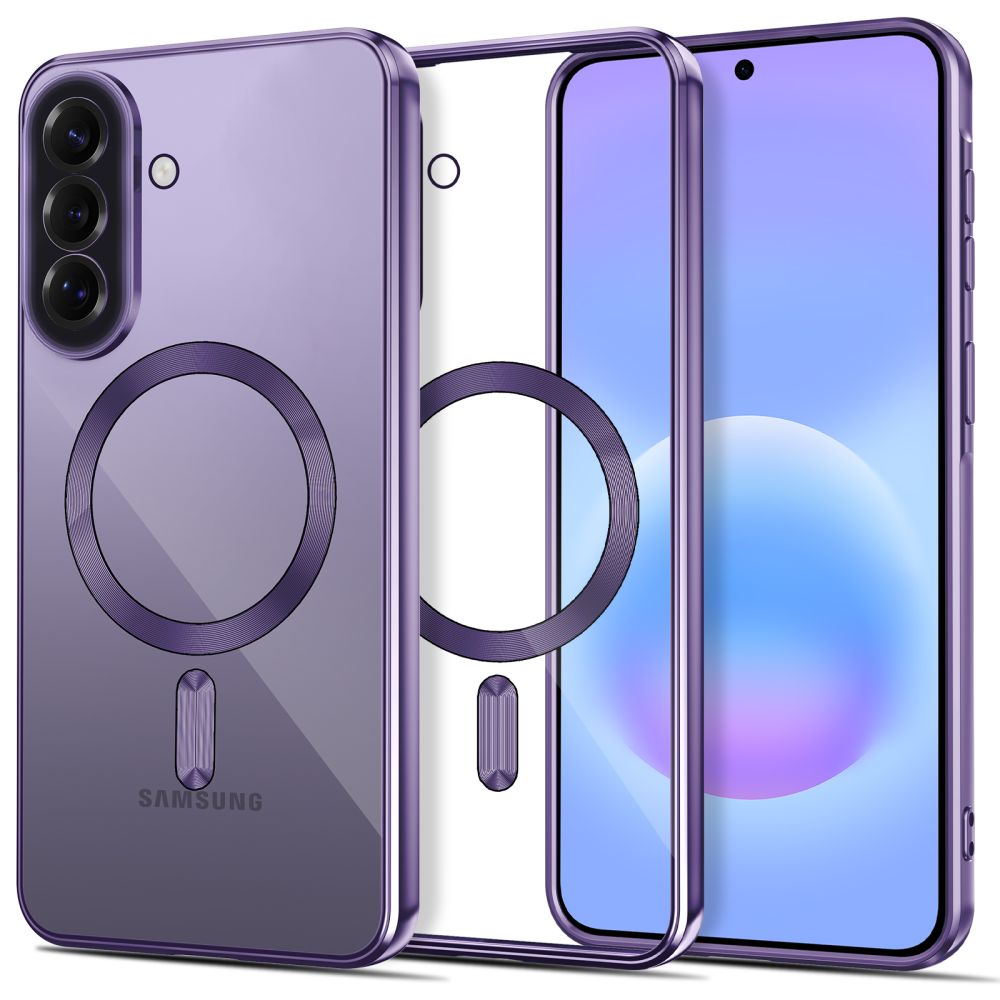Tech-Protect MagFlex MagSafe maciņš priekš Samsung Galaxy A57 5G - caurspīdīgi purpursarkans