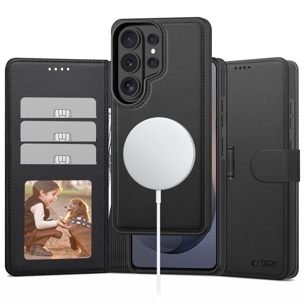 Tech-Protect Wallet MagSafe maciņš priekš Samsung Galaxy S26 Ultra - matēti melns