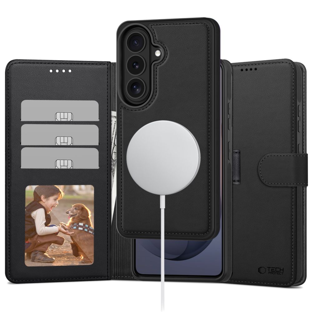 Tech-Protect Wallet MagSafe maciņš priekš Samsung Galaxy S26 - matēti melns