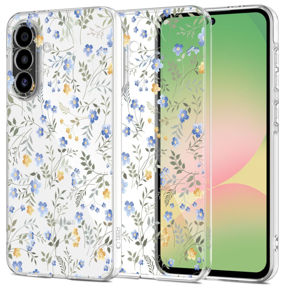Tech-Protect FlexAir vacins Samsung Galaxy A27, caurspidigs ar ziedu rakstu