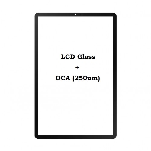 Ārējais ekrāna stikls saderīgs ar Apple iPad Air 4 (2020) Pro+ melns stikls + OCA XH 250um
