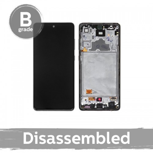 LCD displejs Samsung A725 A72 ar rāmi Awesome melns (9/10 lietots)