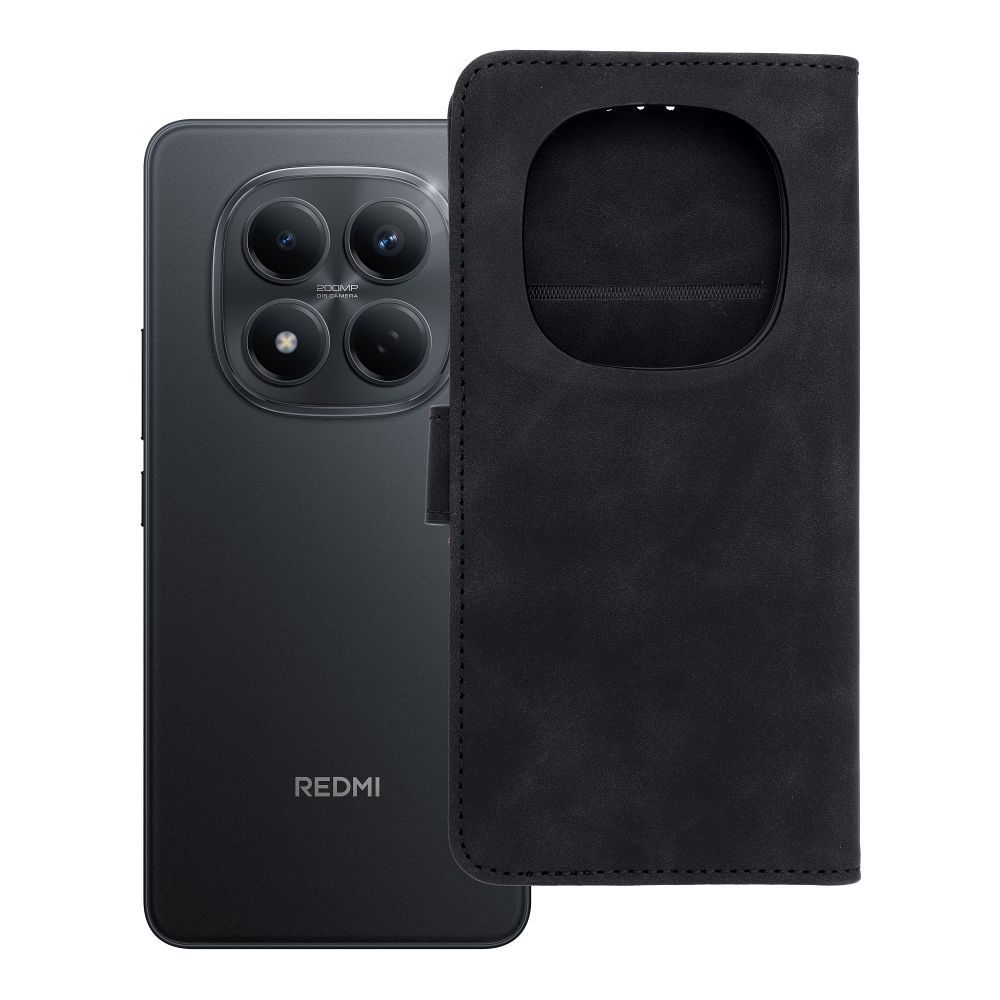 TENDER Grāmatu futrālis priekš XIAOMI Redmi Note 15 PRO 5G melns