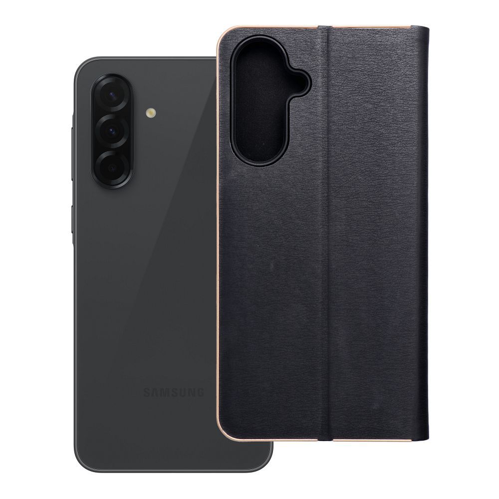 LUNA Book Gold viedtālruņa apvalks SAMSUNG A36 5G melns