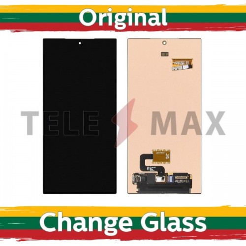 LCD displejs saderīgs ar Samsung S928 S24 Ultra melns (Atjaunots: Telemax) (versija bez rāmja)