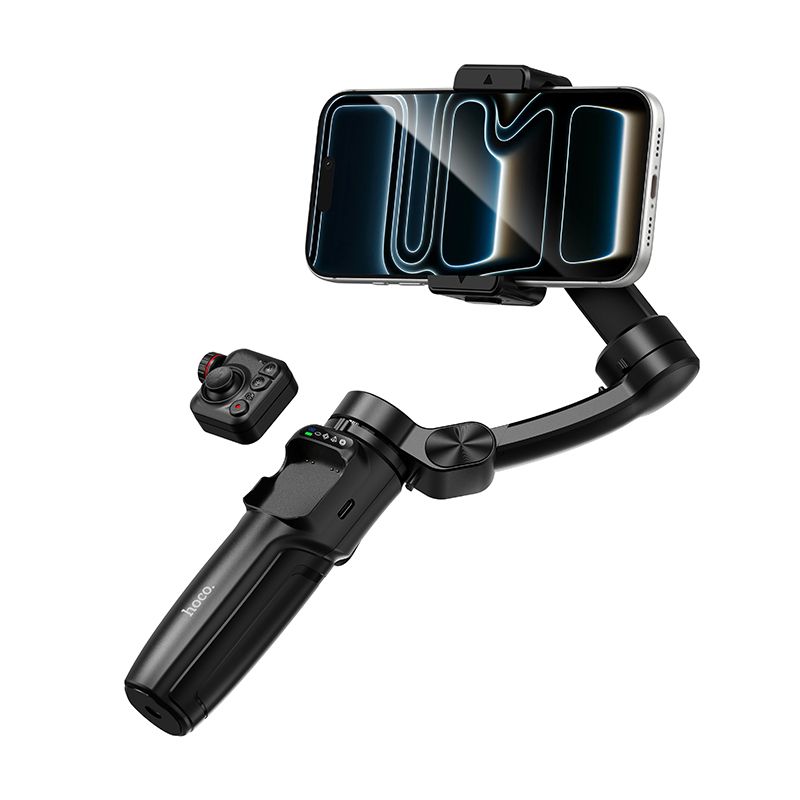 Gimbal ar 3 asu stabilizāciju un tālvadības pulti Hoco K91 melns