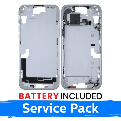 Mid-Frame Housing Apple iPhone 15 Plus Mid-Frame Housing + Battery / Blue / (Service Pack)