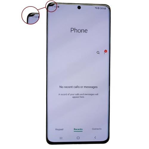 LCD displejs saderīgs ar Samsung G998 S21 Ultra ar rāmi / Phantom Silver / (Atjaunots: Telemax) (ar defektiem 1)