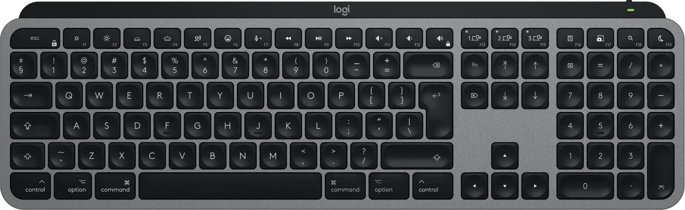 Bezvadu klaviatūra WRL MX KEYS S MAC/SPACE GREY 920-011637 LOGITECH