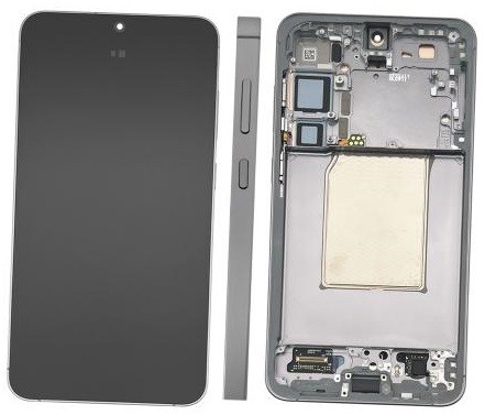 LCD ekrāns Samsung S936 S25 Plus ar skārienjutīgo stiklu un rāmi Silver Shadow/Light Grey oriģināls (assembled service pack)